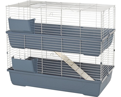 MPS Maxi Baldo Twin 120 dubbeldeks knaagdierkooi, 120 x 53 x 86 cm, blauw