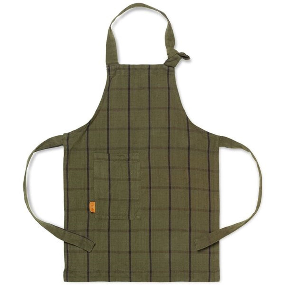Kids Hale Apron Green/Black - Ferm Living → Luksusbaby.dk