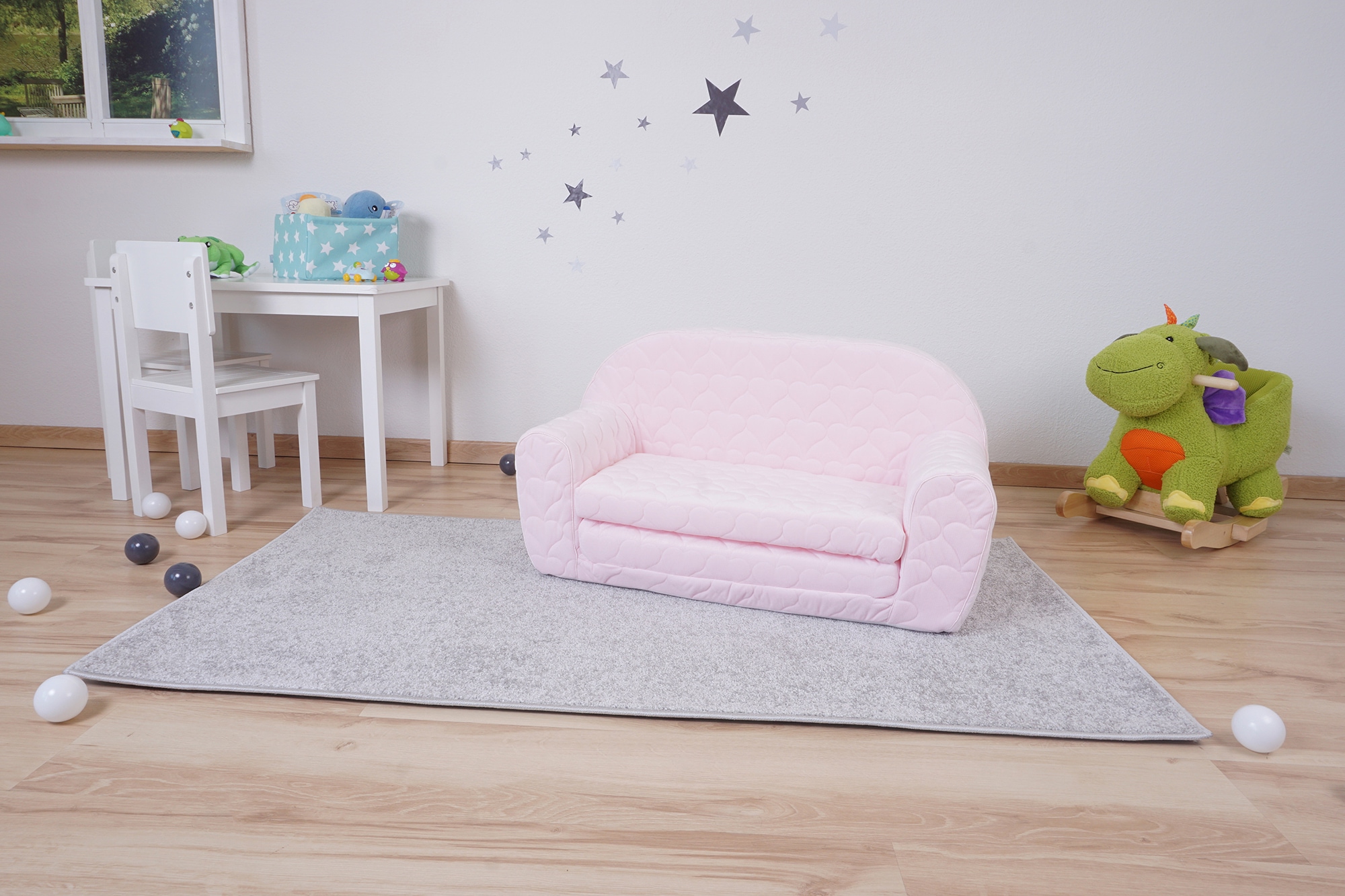 Knorrtoys® Sofa »Cosy, Heart Rose« für Kinder; Made in Europe