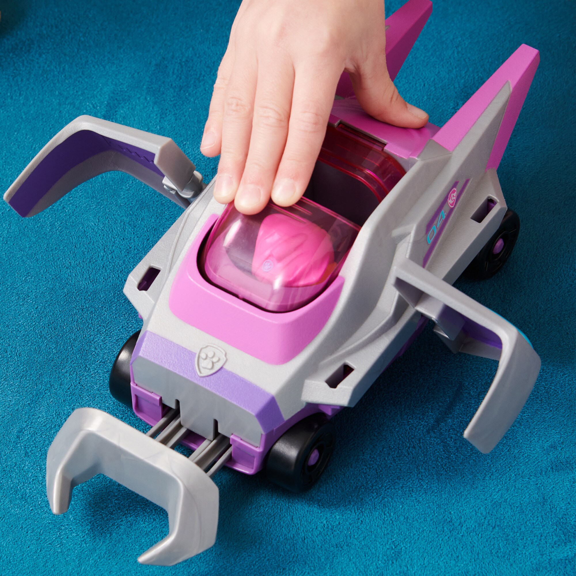Spin Master Spielfahrzeug Paw Patrol Aqua Pups - Basis Fahrzeug im Rochen-Design mit Skye-Welpenfigur