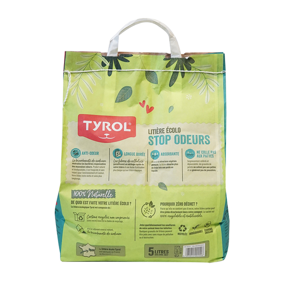 Litière écolo pour chat 100% naturelle 5L