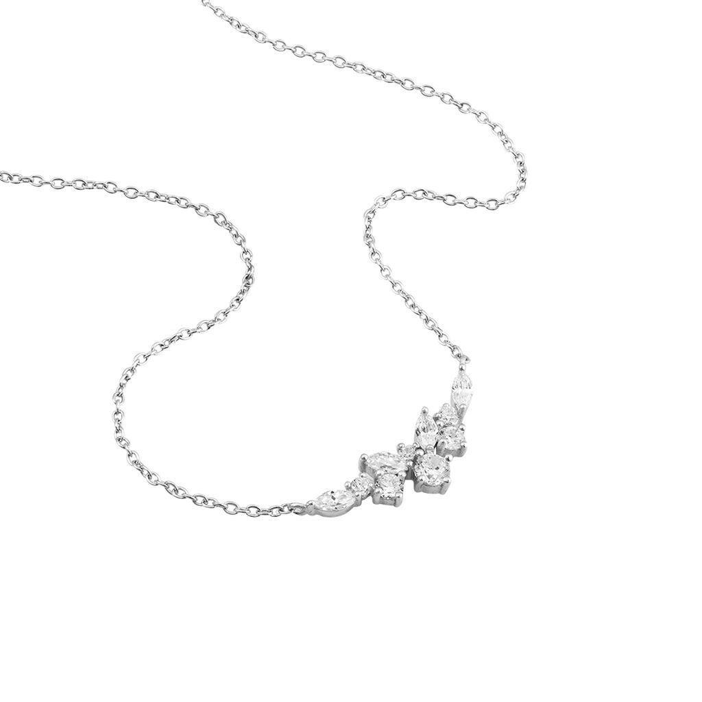 Collier Amissa Argent Blanc Oxyde De Zirconium
