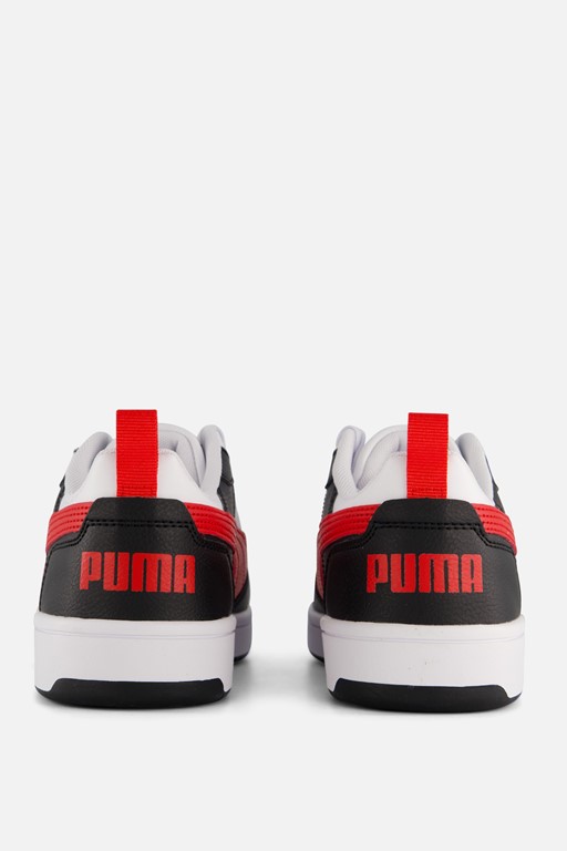 Puma Rebound v6 Low Sneakers wit Imitatieleer