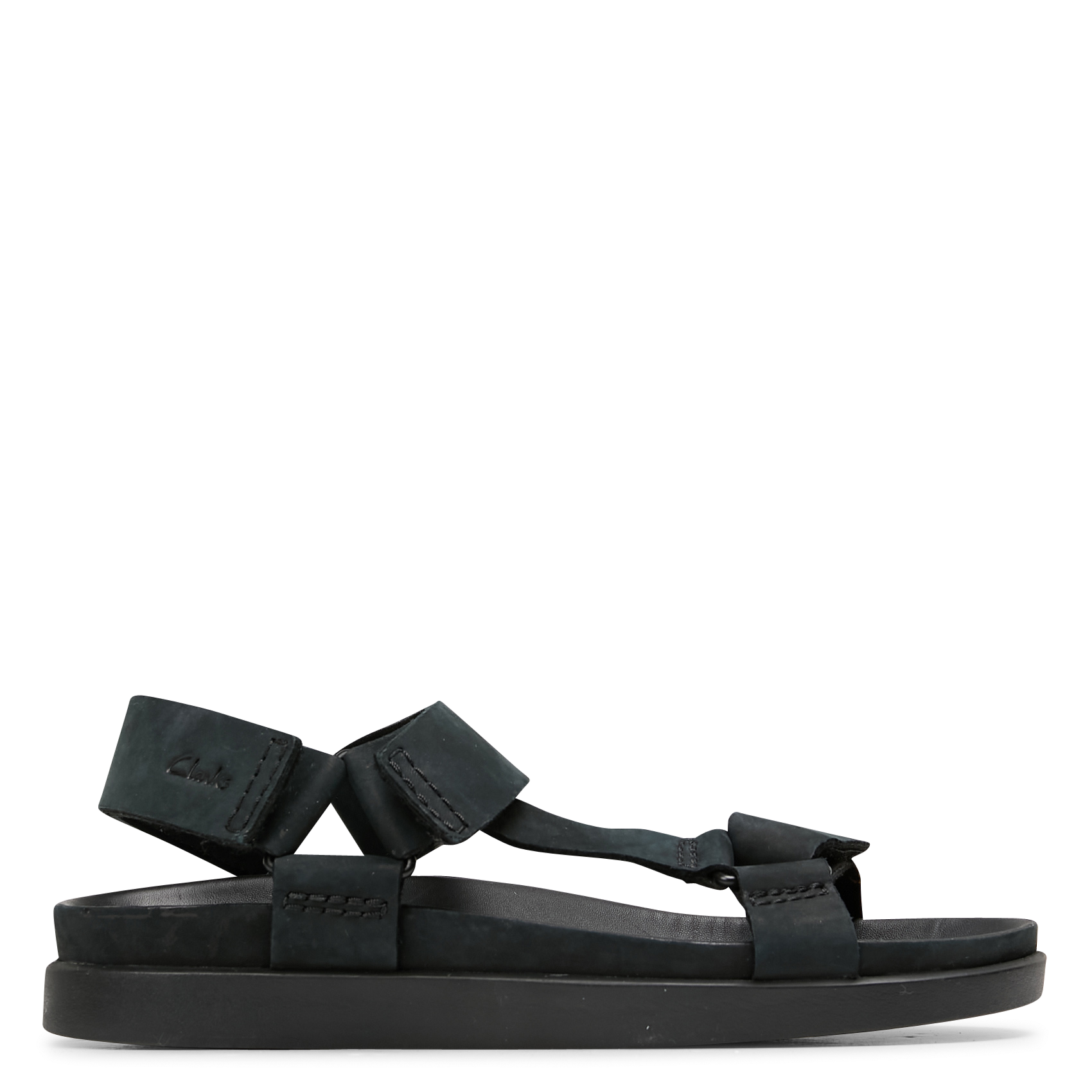 BOTANIC POPPY - Sandales plates en cuir | Noir