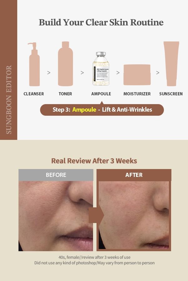 SUNGBOON EDITOR - Silk Peptide Intensive Lifting Ampoule