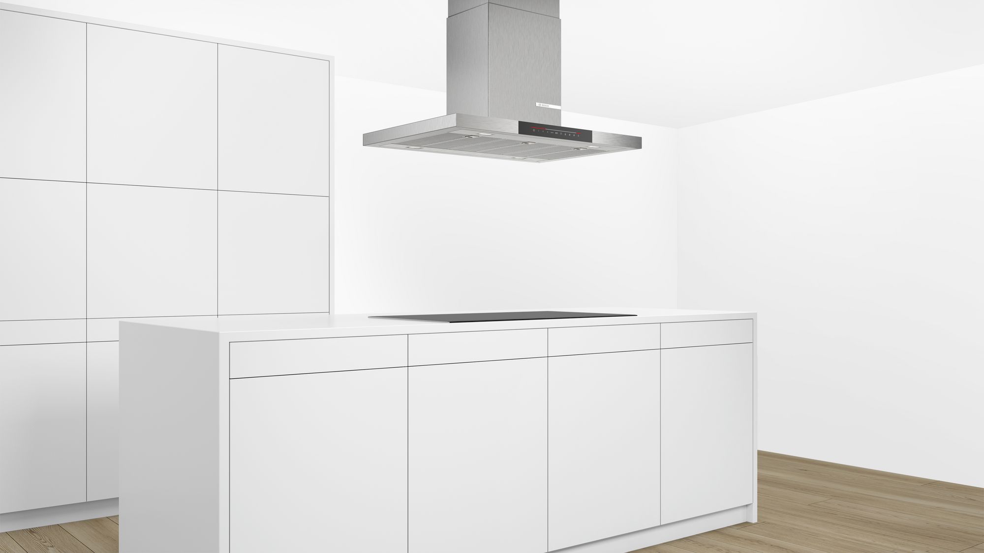 Coifa decorativa de ilha Série 6, 90 cm, aço inoxidável, DIB98JQ50