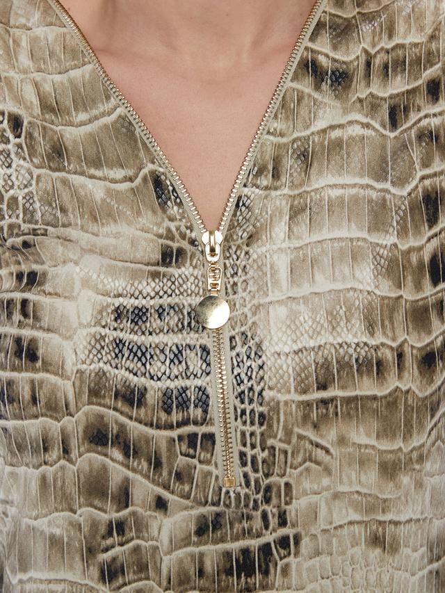 Kroko Blusenshirt mit Zipper