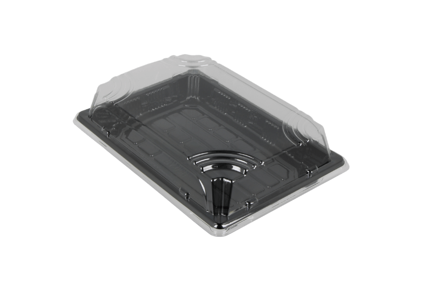 Sushi tray SY-05 + deksel 185x130x20mm Zwart