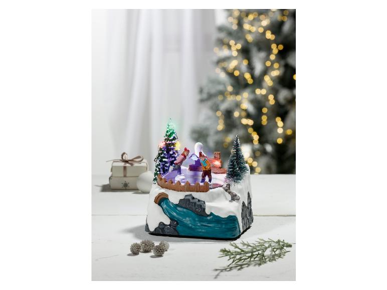 Kerstdorp figuur met verlichting