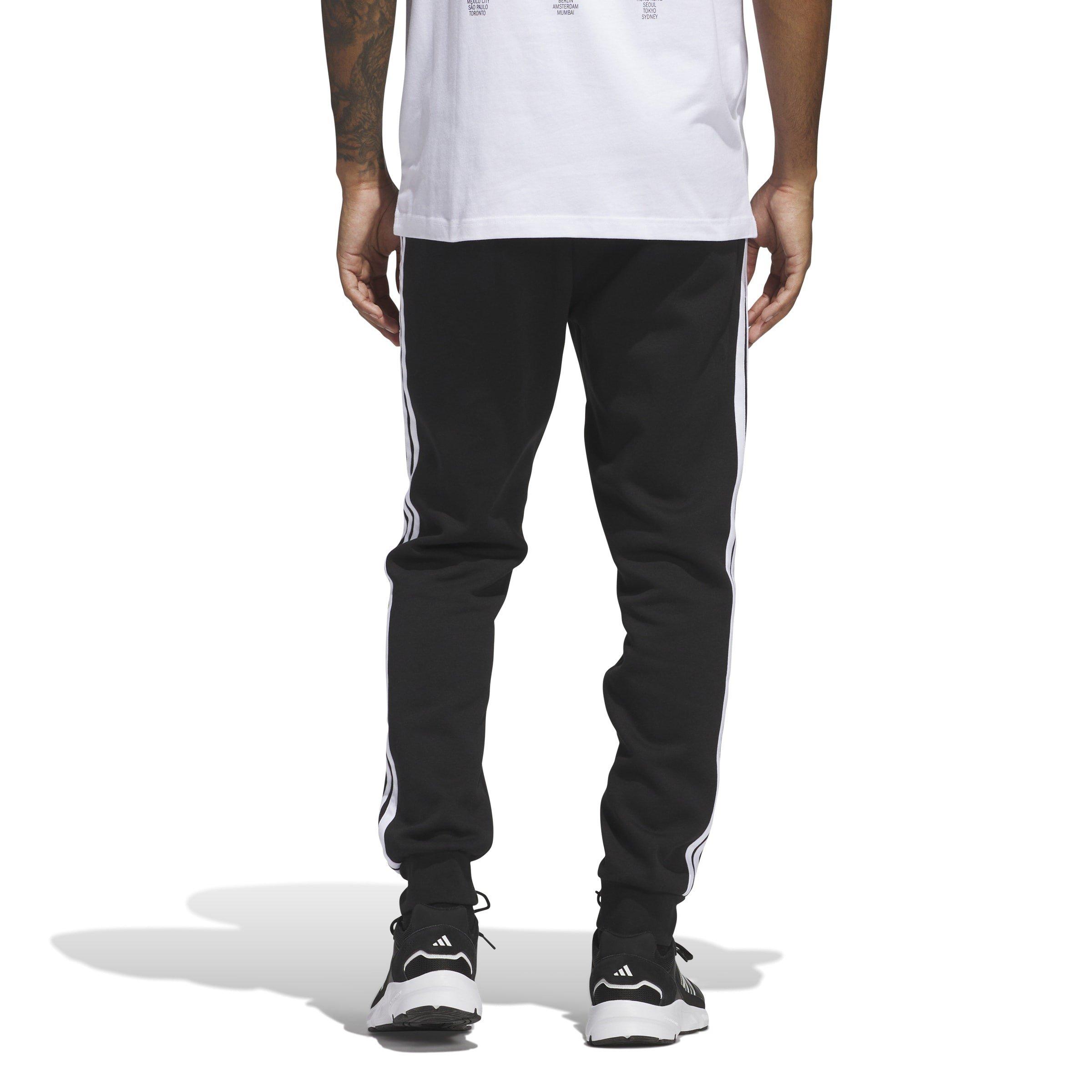adidas Essentials Fleece Tapered Cuff 3-Stripes Joggers