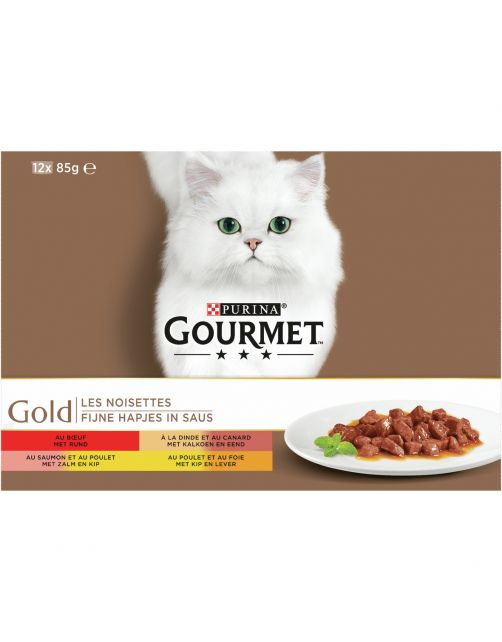 Gourmet Gold Multipack - Kattenvoer - Vleesmix Vlees 12x85 g