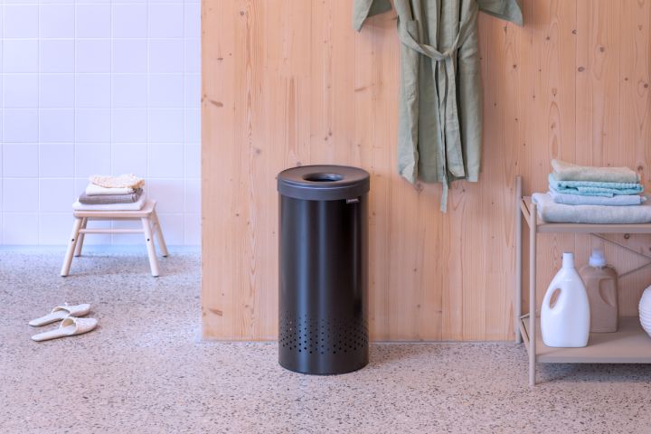 Wasbox, 35 liter, kunststof deksel - Matt Black