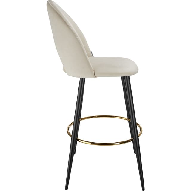 Barstol Sachel med rygstøtte, velour look