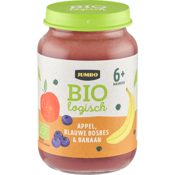Jumbo Babyvoeding Biologisch Appel, Blauwe Bosbes & Banaan 6+ Maanden 190 g
