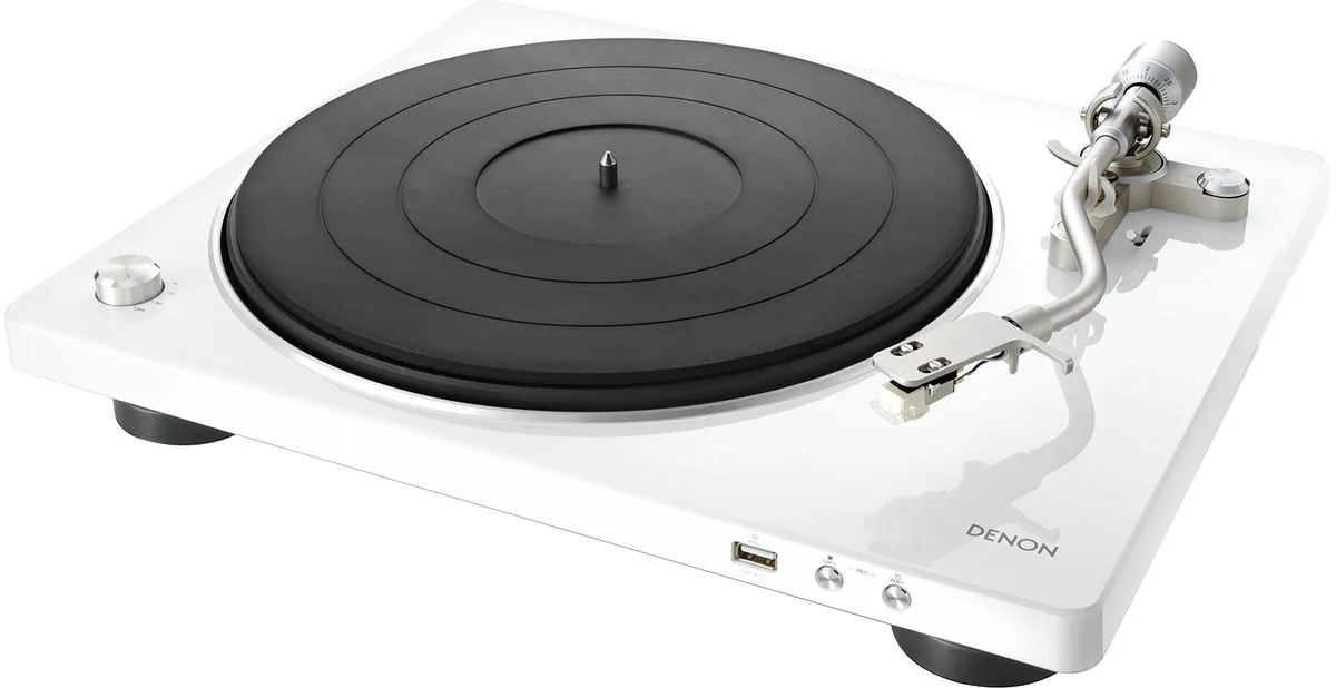 Denon DP-450 USB Blanc Platines vinyle hi-fi