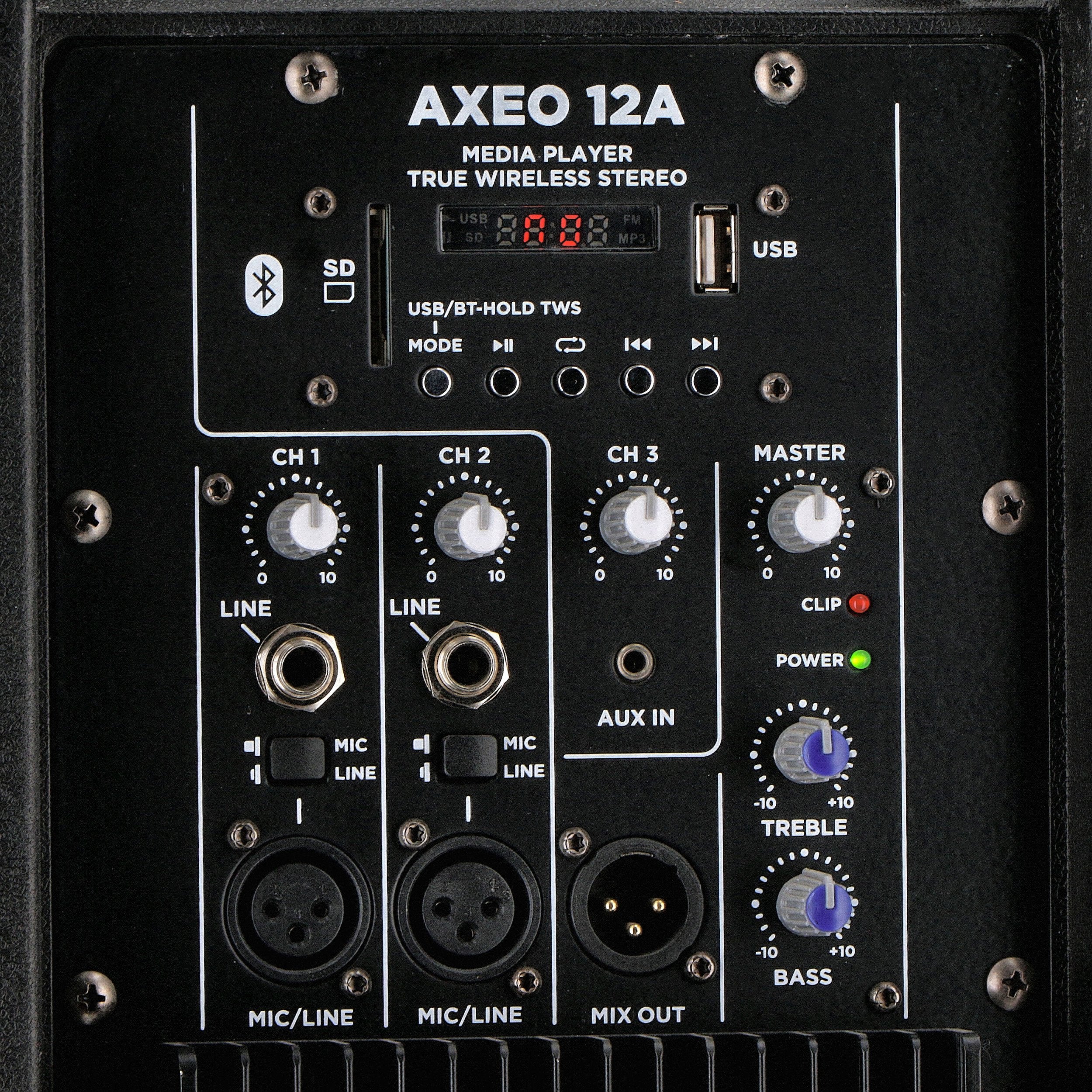 Devine Axeo 12A compacte speakerset met statieven voor feestjes
