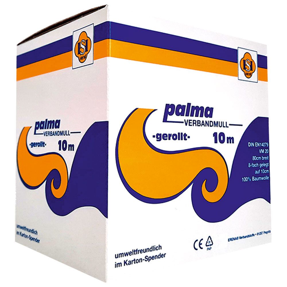 Palma Verbandmull Rolle 10 cm x 10 m 8-lagig