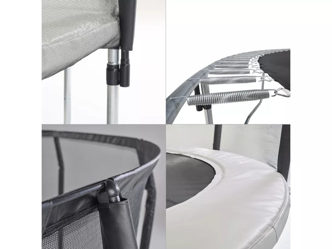 Kangui - Trampoline de jardin rond Ø366cm avec filet de sécurité + échelle - Fabrication européenne - Famili 360