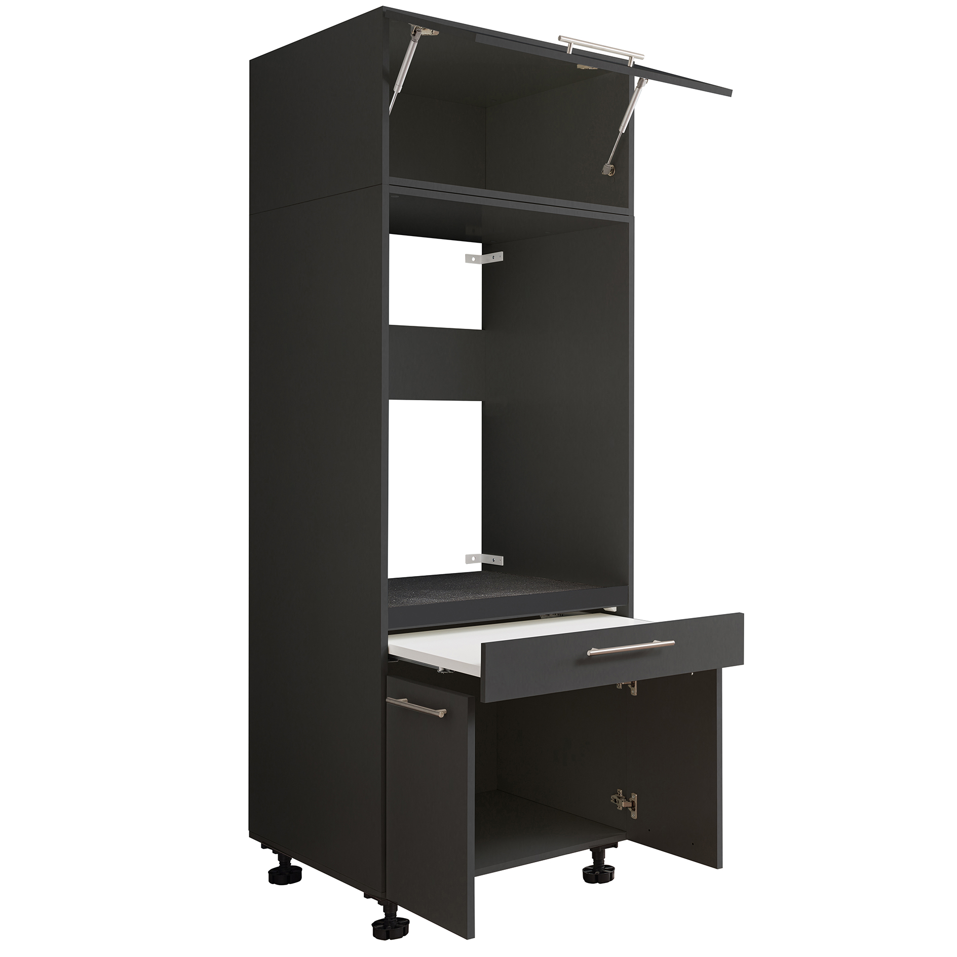 Aufsatzschrank - anthrazit - Softclose - 68 cm