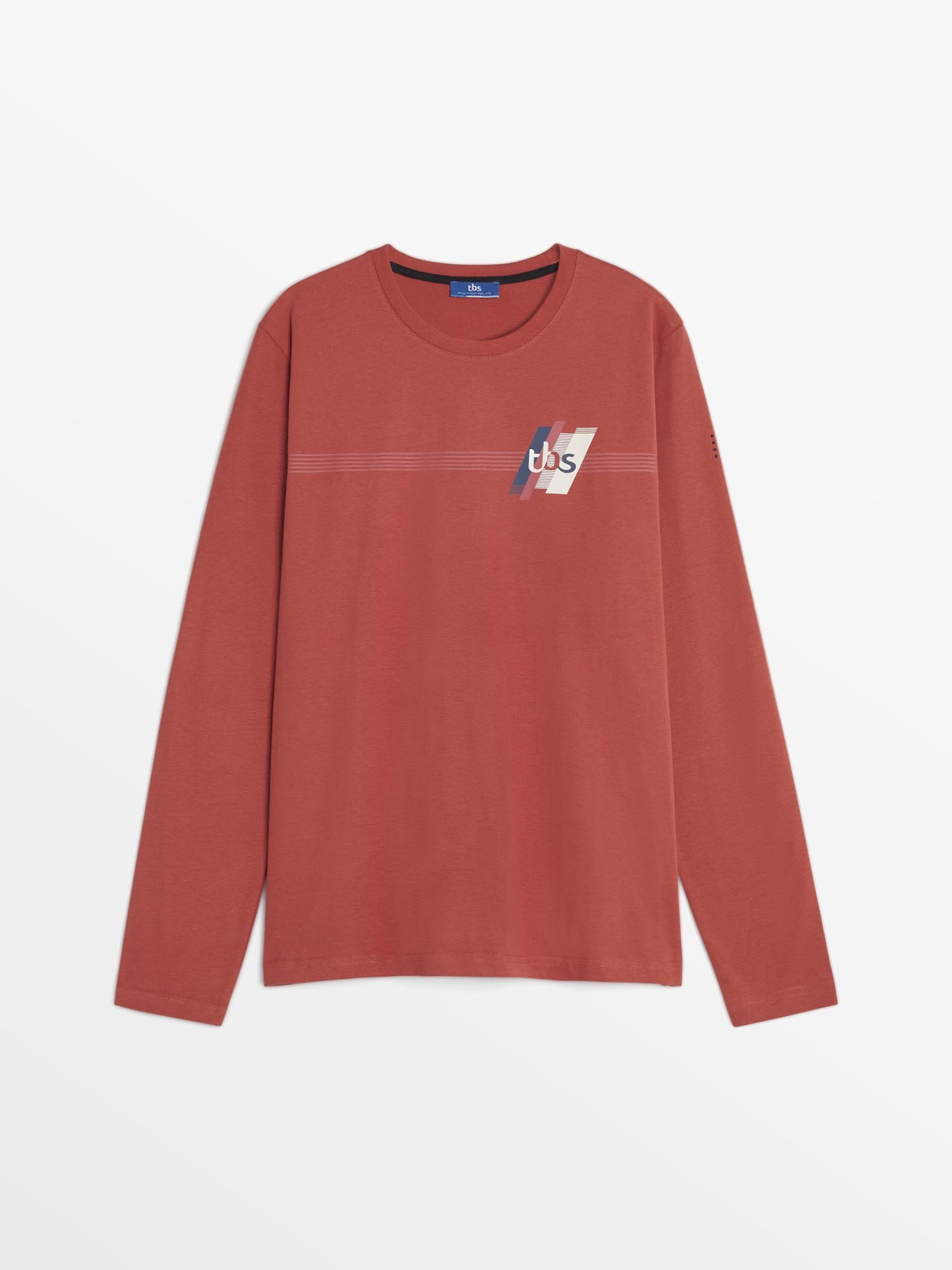 Tee Shirt Homme Manches Longues Rouge