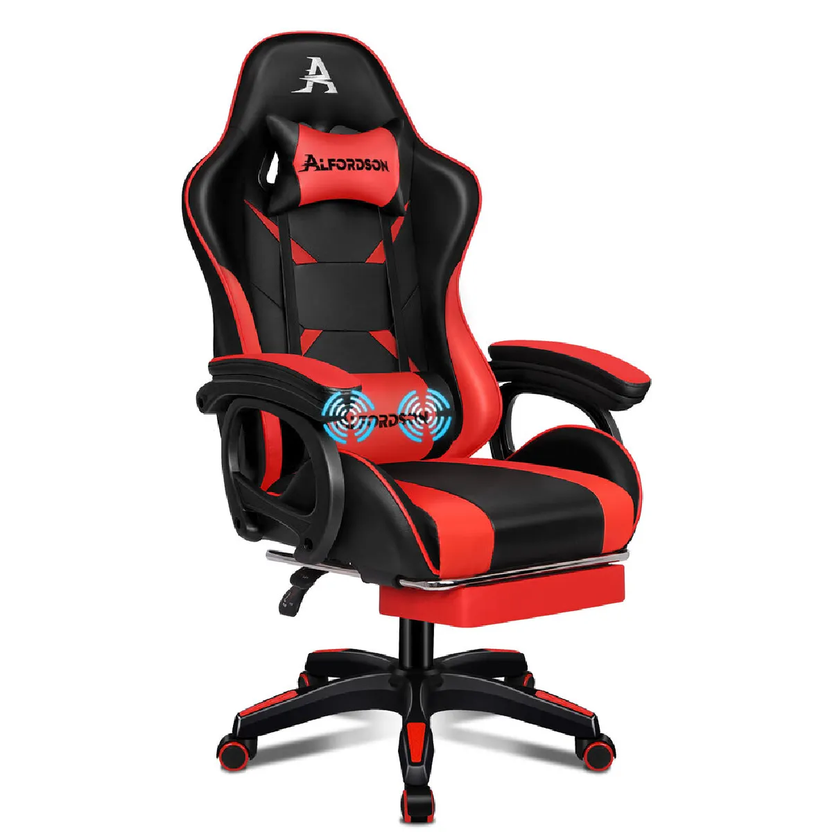 Alfordson Chaise Gaming - Rouge/Noir