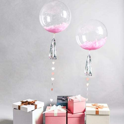 (50er Set) Ø40cm Party Ballons PVC befüllbare Luftballons - Transparent