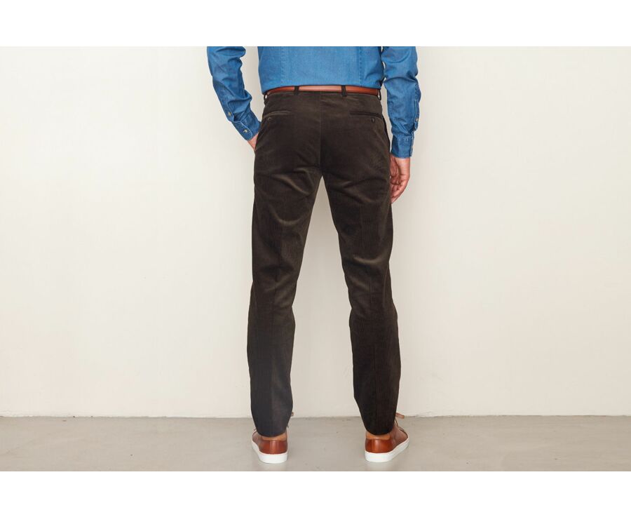 Pantalon de costume velours homme Brun - LÉONTILDE