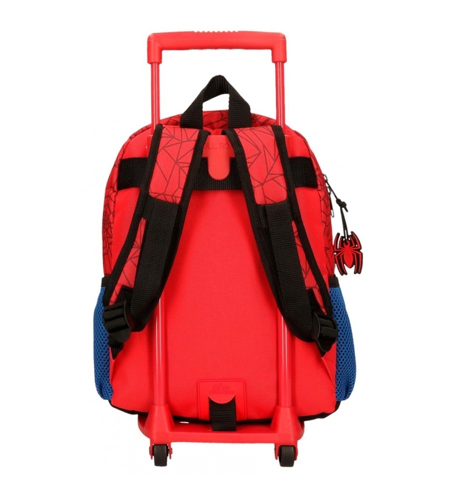 Mochila Disney Homem-Aranha 32cm com Rodinhas e Protetor