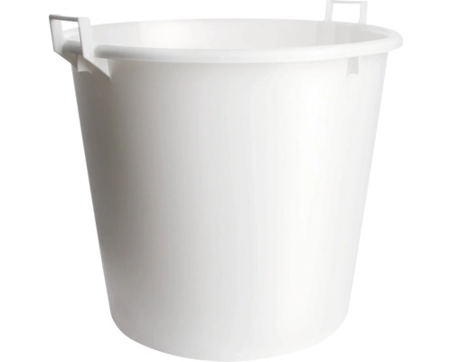 Ronde witte PE mortelkuip met handgrepen, 125 l