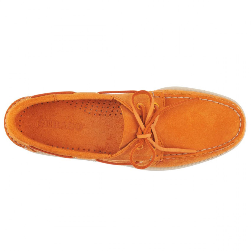 DOCKSIDES PORTLAND FLESH OUT Orange-Chaussures bateau pour homme en suede Portland