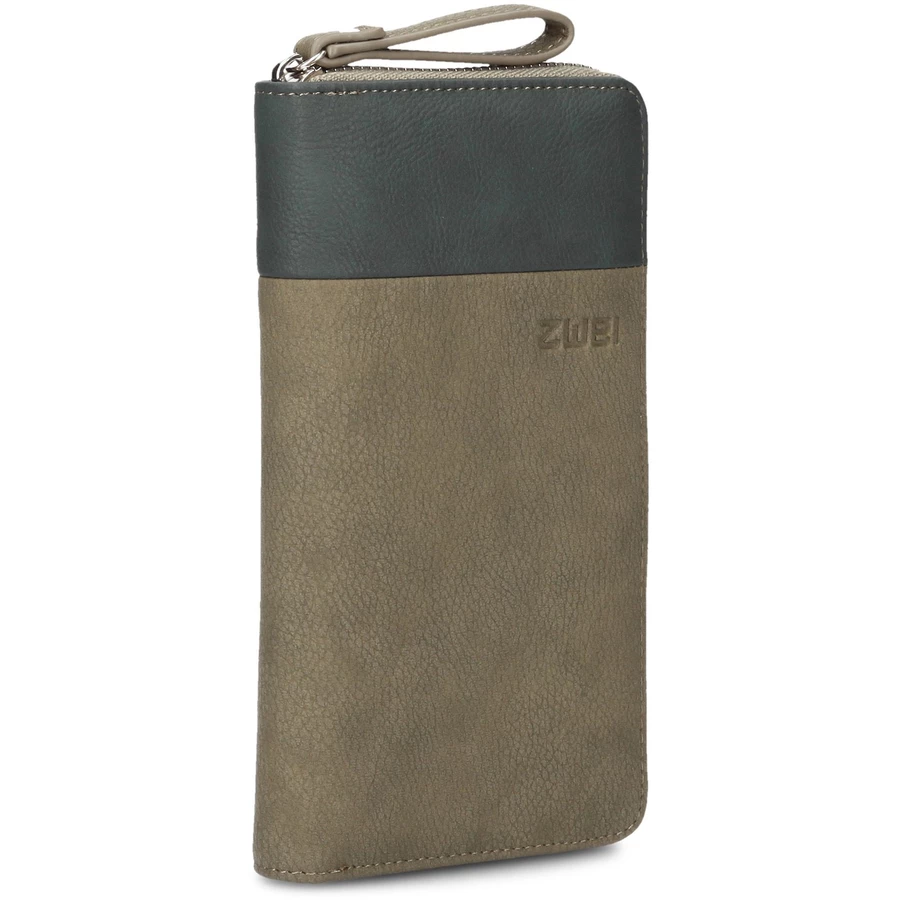 zwei Eva EV2 - Geldbörse 19 cm nubuk-olive