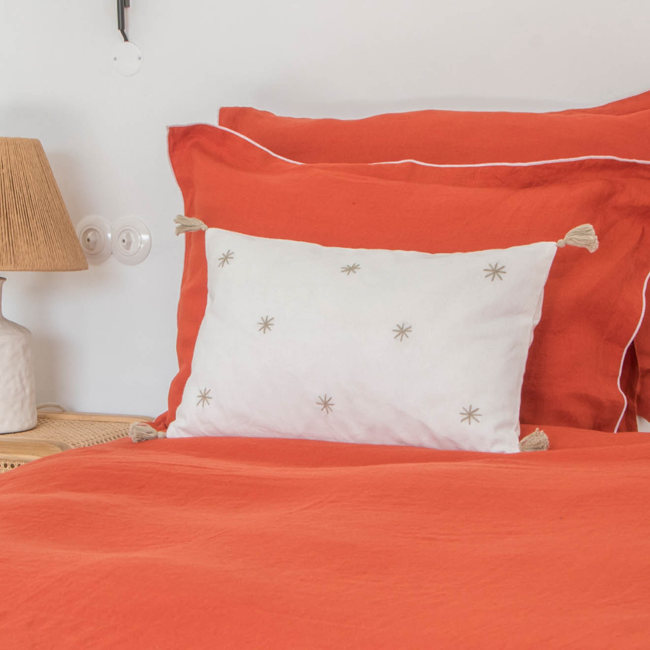 Febronie Home Housse de couette 100% Lin Hortense terracotta