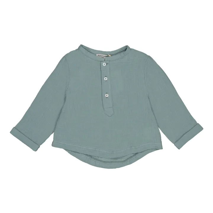 Petite Lucette Kurta Coton Bio Loris | Bleu gris