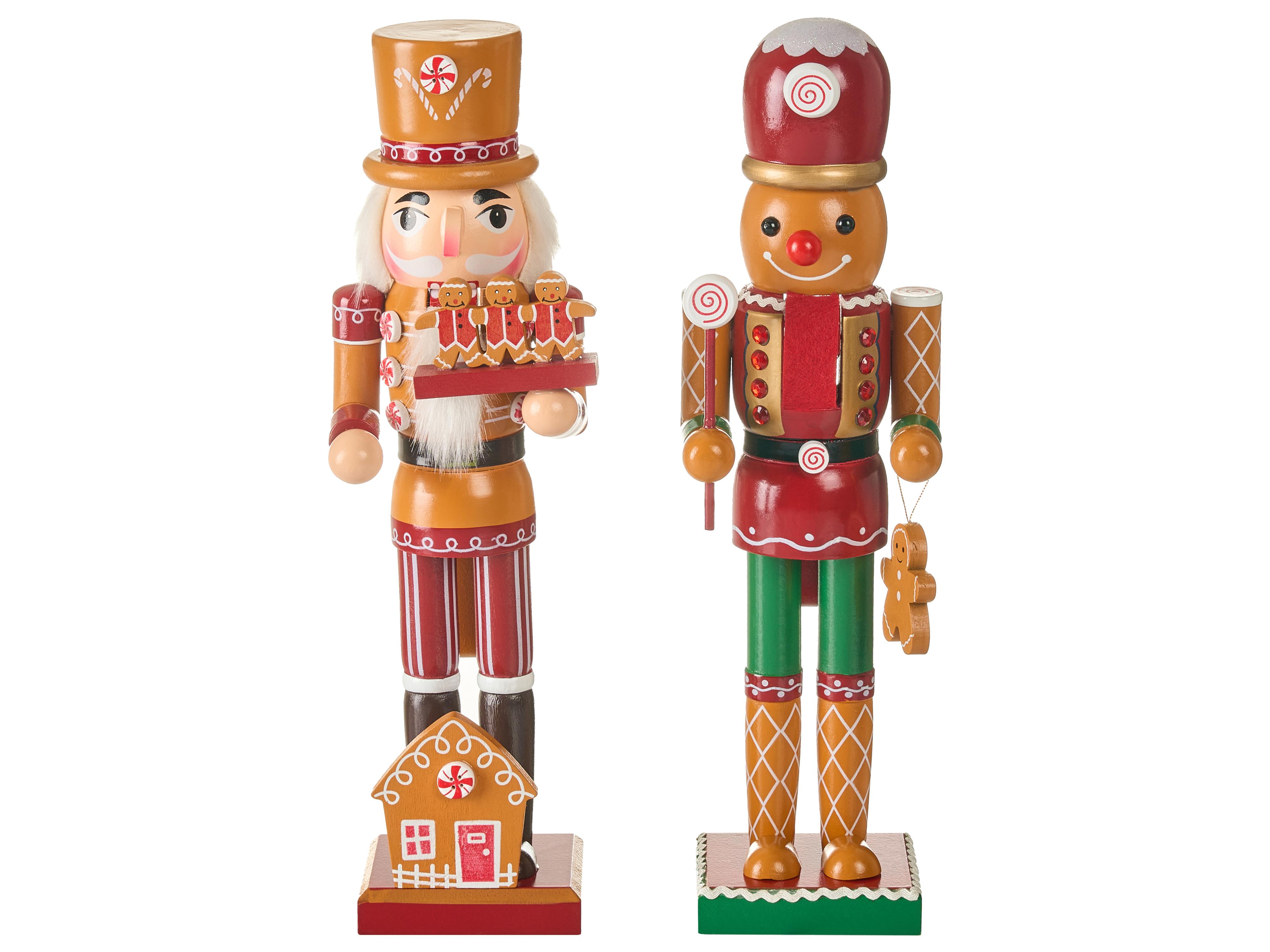 Set van 2 figuren GRANSJON Notenkraker 35 cm Oranje