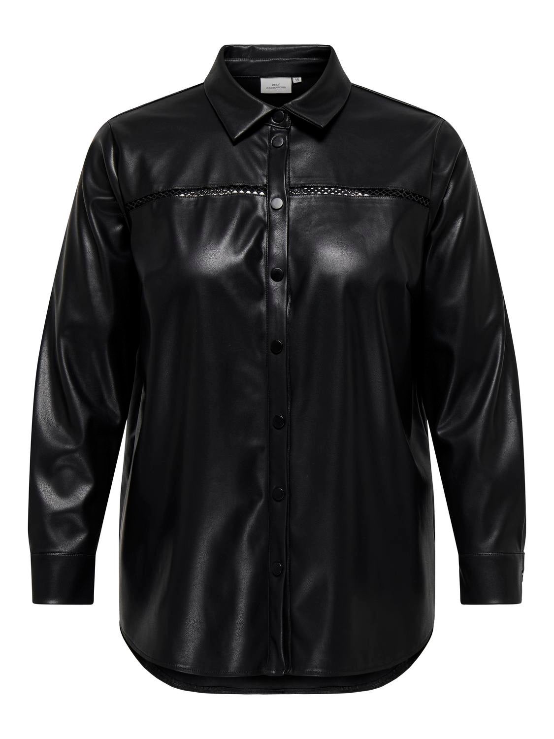 CARTANA Kunstlederhemd Black