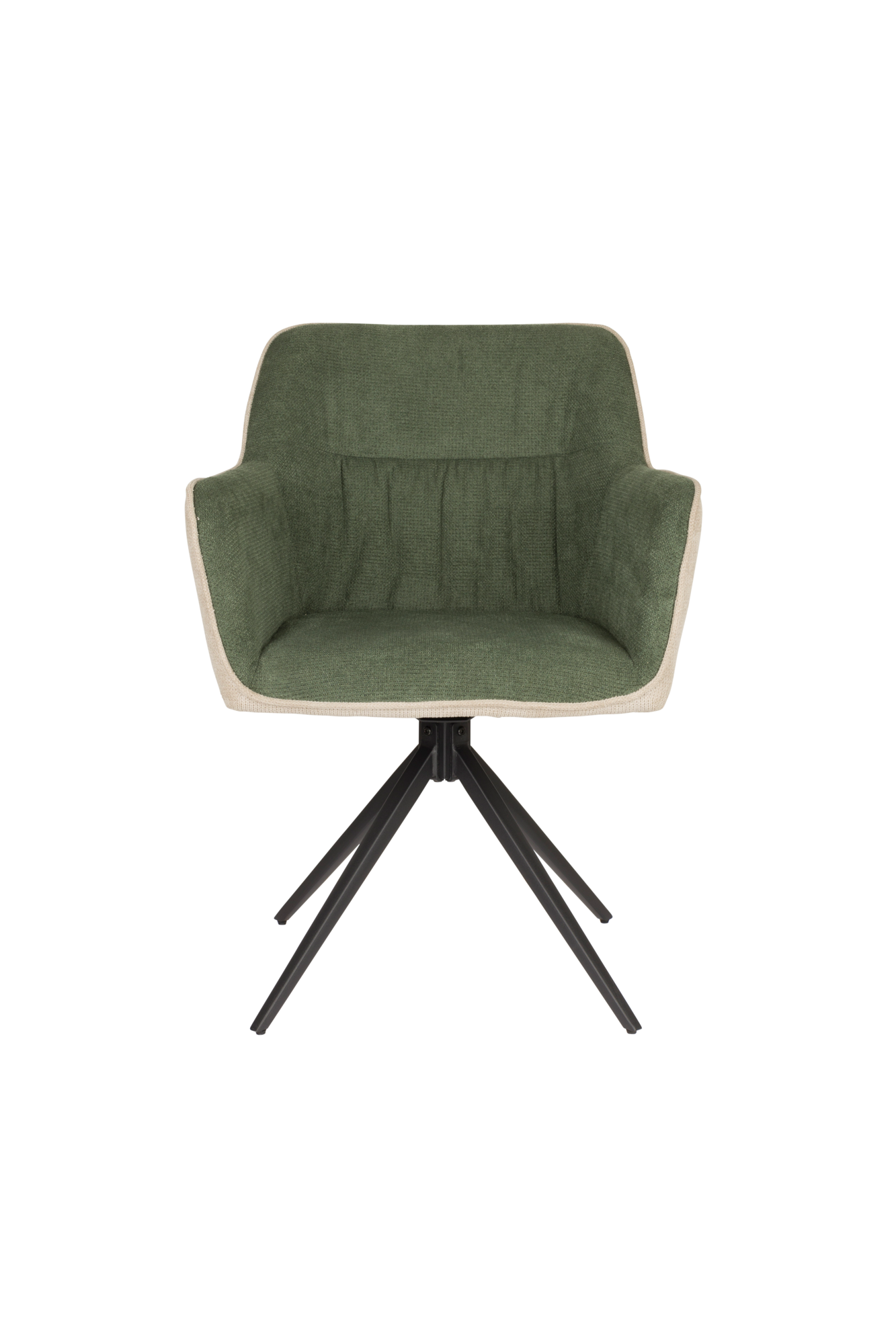 Eetkamerstoel Daley beige/groen - set van 2