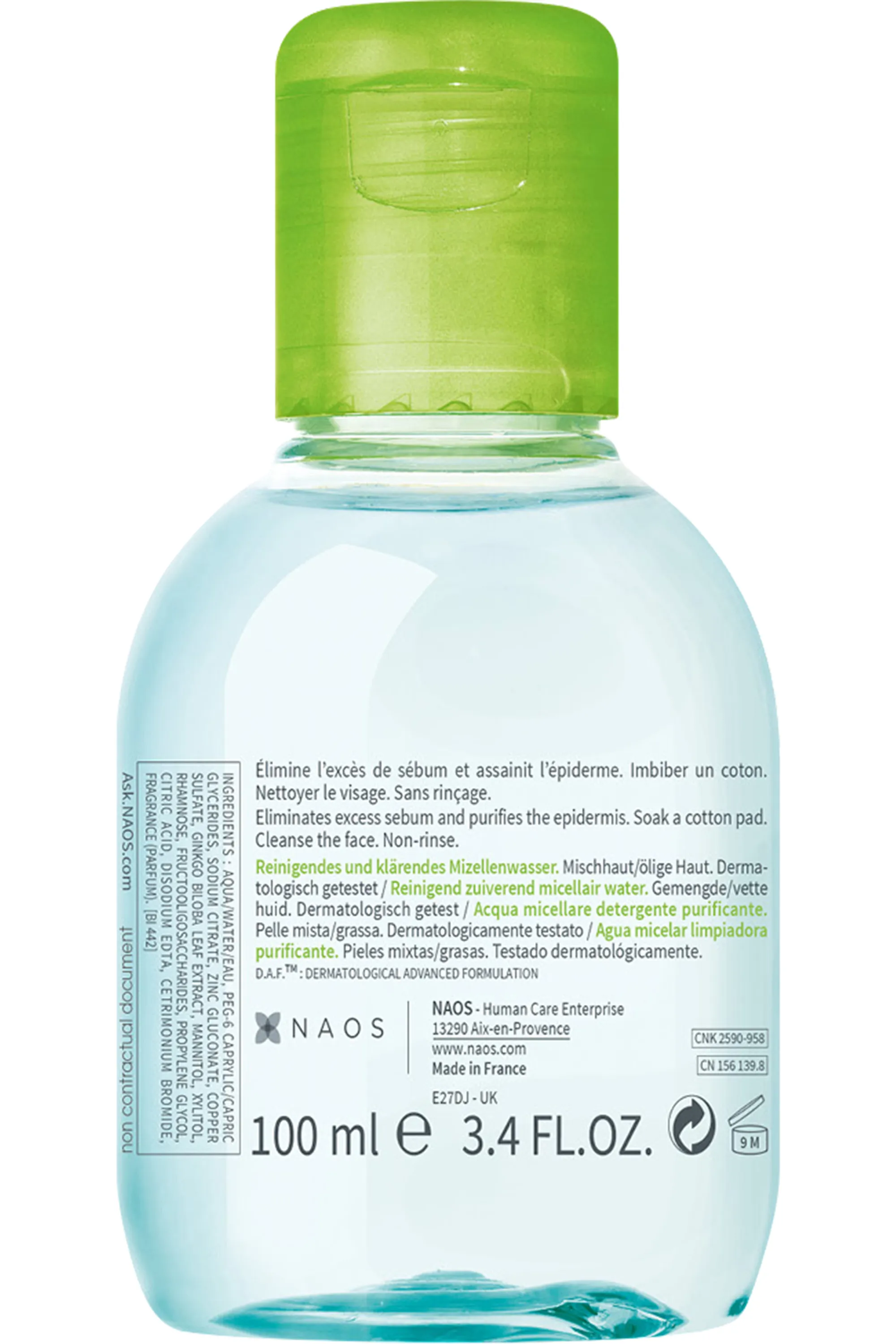 Bioderma Eau Micellaire nettoyante purifiante Sébium H20-100 ml
