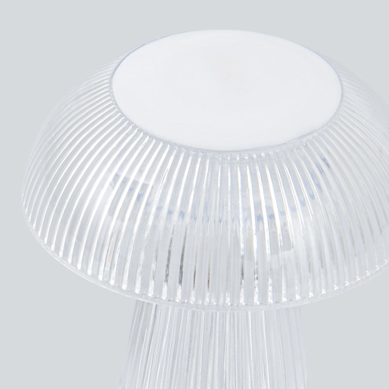 Champignon lumineux acrylique transparent
