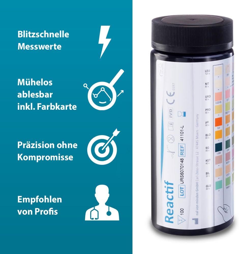 Reactif Gesundheitstest - Urin Teststreifen für 10 Parameter