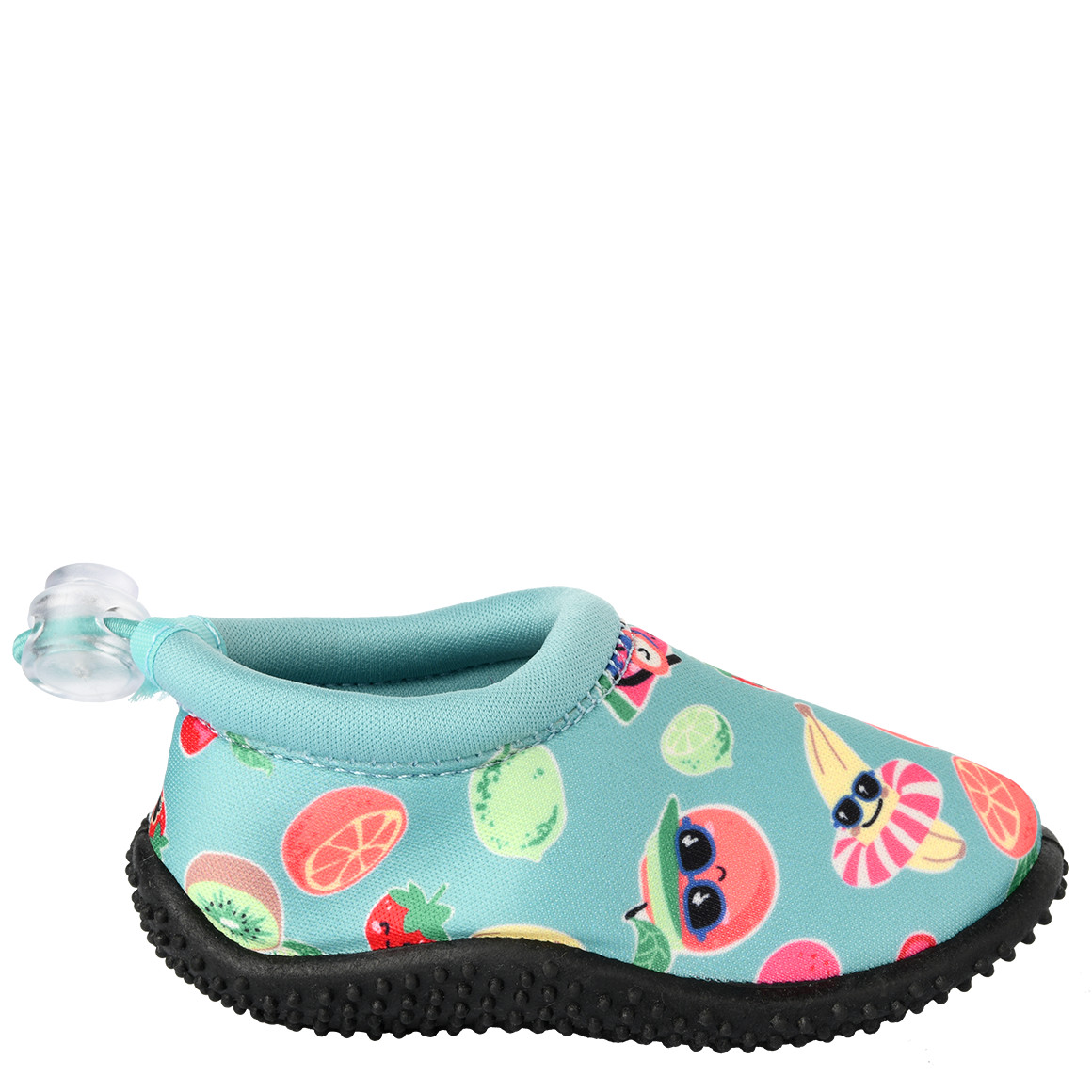 Famy Baby Badeschuhe mit Früchte-Print helltürkis