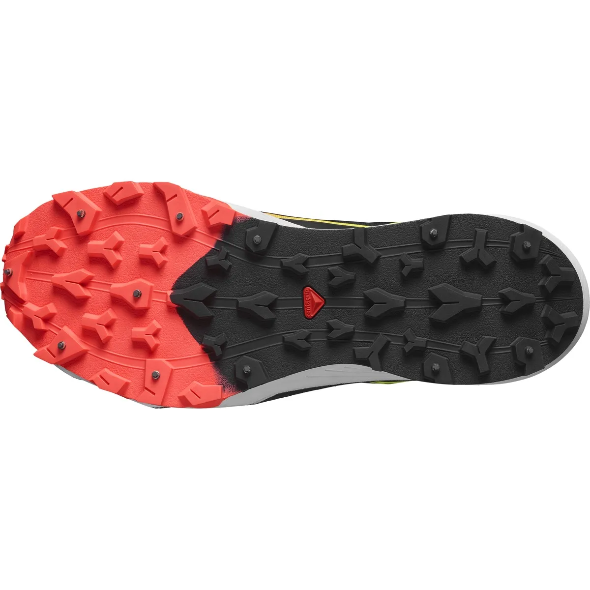 Salomon Unisex Winter Cross Spike Black/Fiery Coral/Safety Yellow