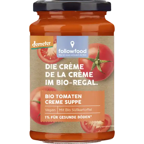 Bio Tomaten Creme Suppe mit Bio Süßkartoffel