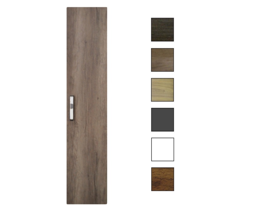 Sanicare kolomkast met luxe chromen greep 33,5x160x32cm truffel