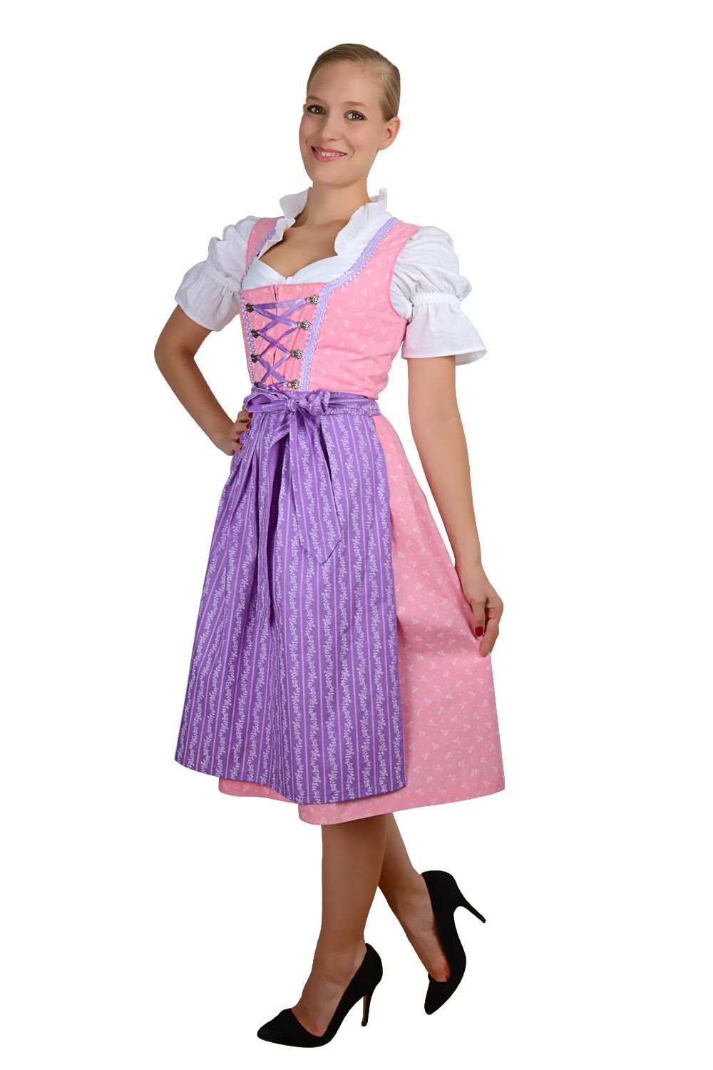 Midi Dirndl 3-teilig Streublümchen