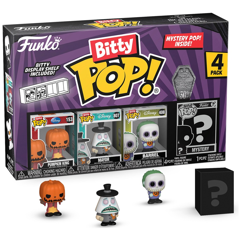 POP! Vinyl: Bitty POP The Nightmare Before Christmas Pumpkin Jack 4er-Pack Sortiment