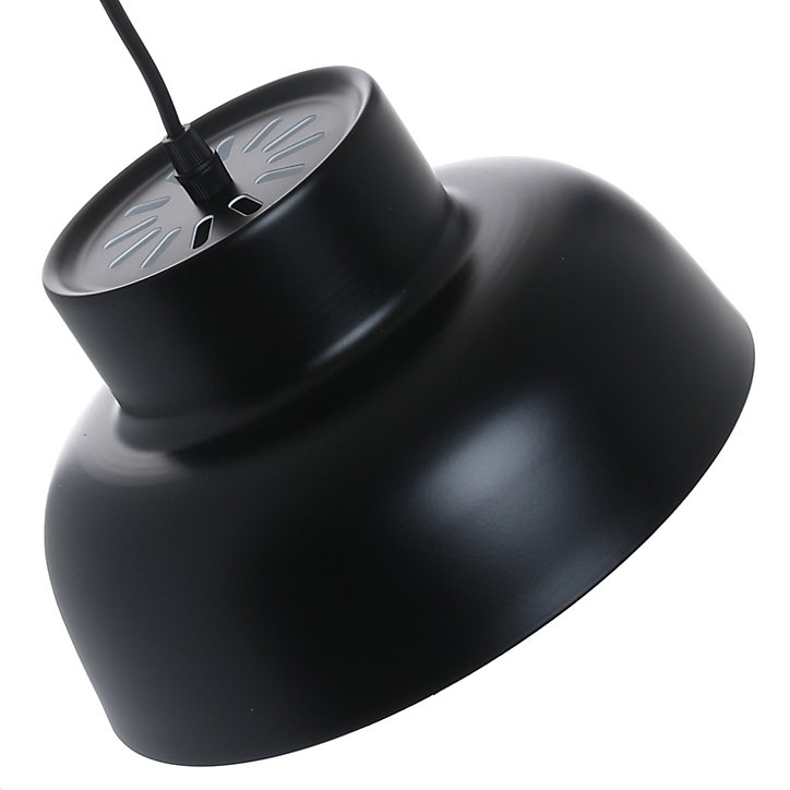 Suspension Aston IP20 Ø23.5 x H.20 cm Lussiol métal noir