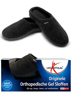 Lucovitaal Originele Orthopedische Gel Sloffen 40-41 Zwart 1PR