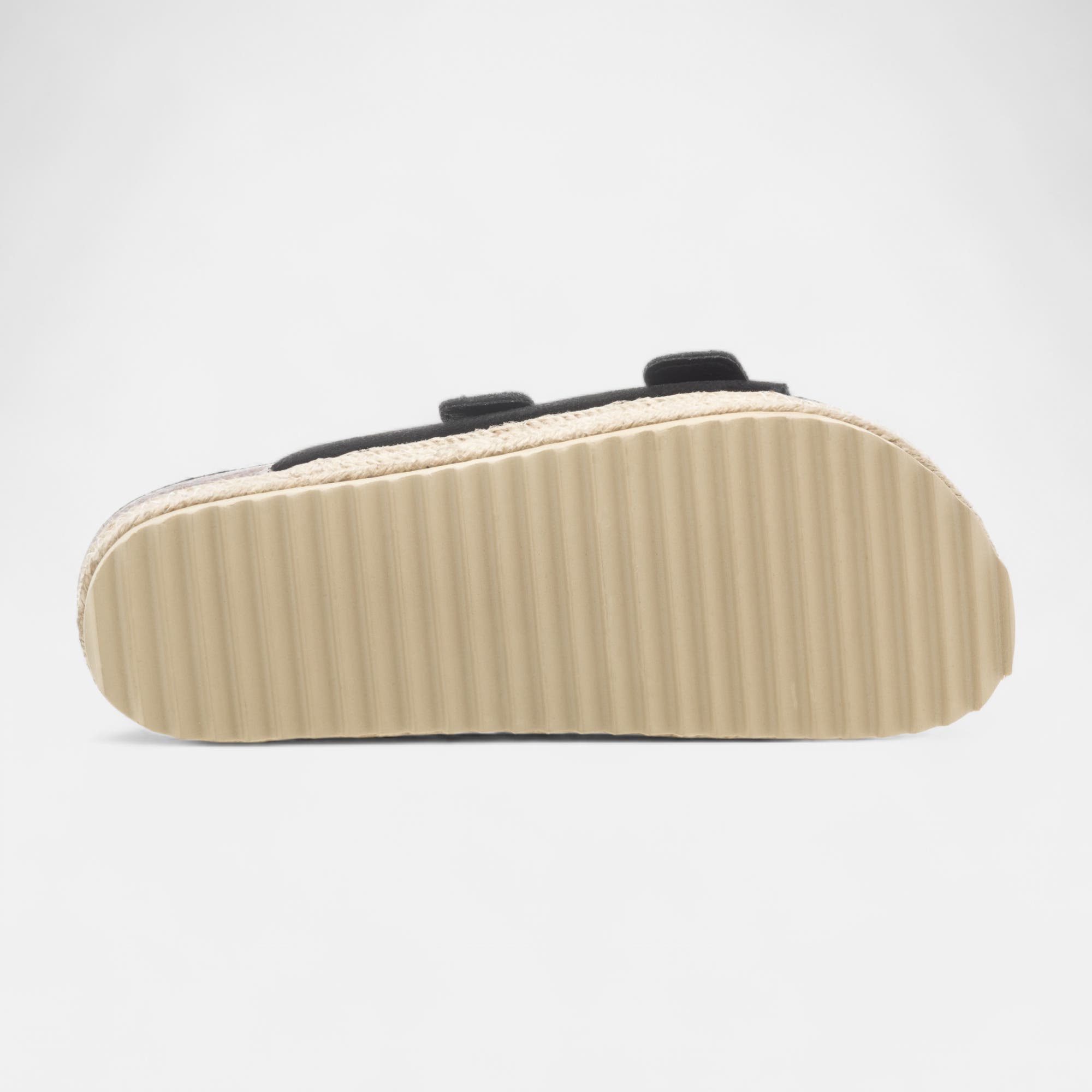 Mules semelle liège Femme en cuir noir