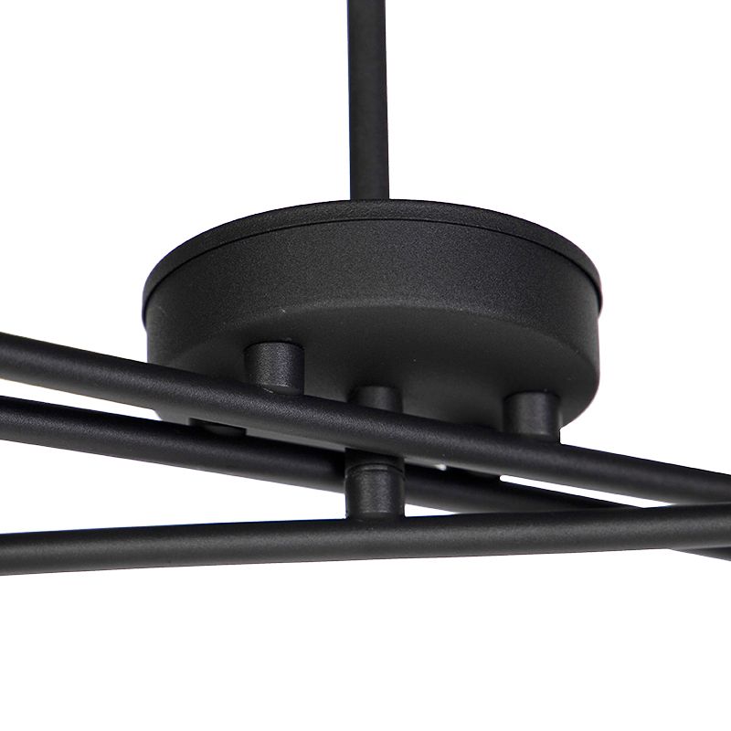 Moderne hanglamp zwart verstelbaar 6-lichts - Lofty