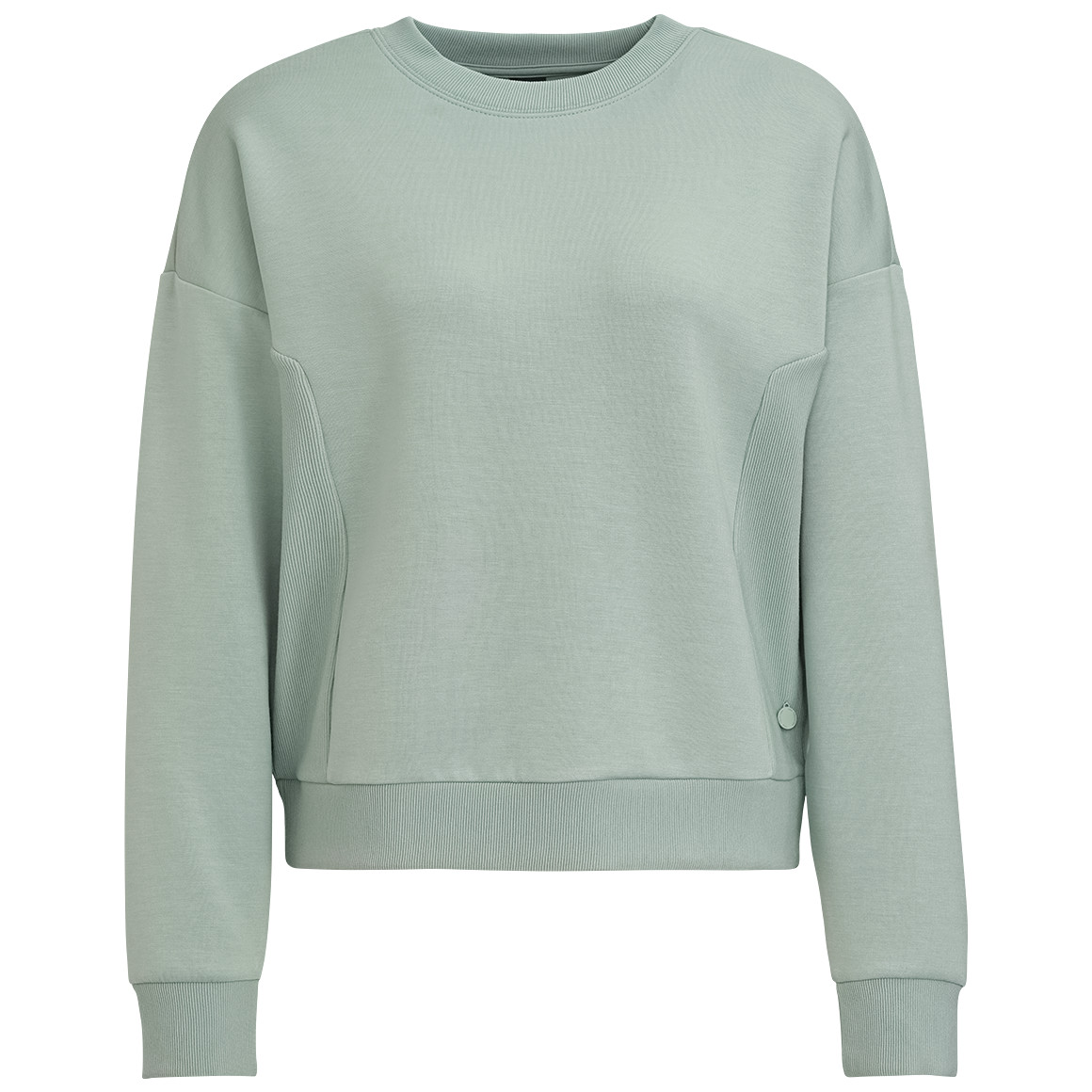 Gina Collection Damen Sweatshirt mit gerippten Einsätzen hellgrün